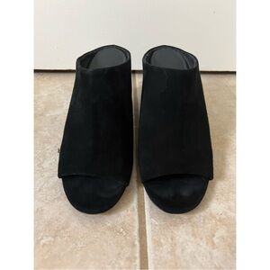 Vince Black Suede Mules